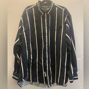 Ralph Lauren Men's Striped Button-Down Shirt 100% Cotton size XXL Blaire Vtg
